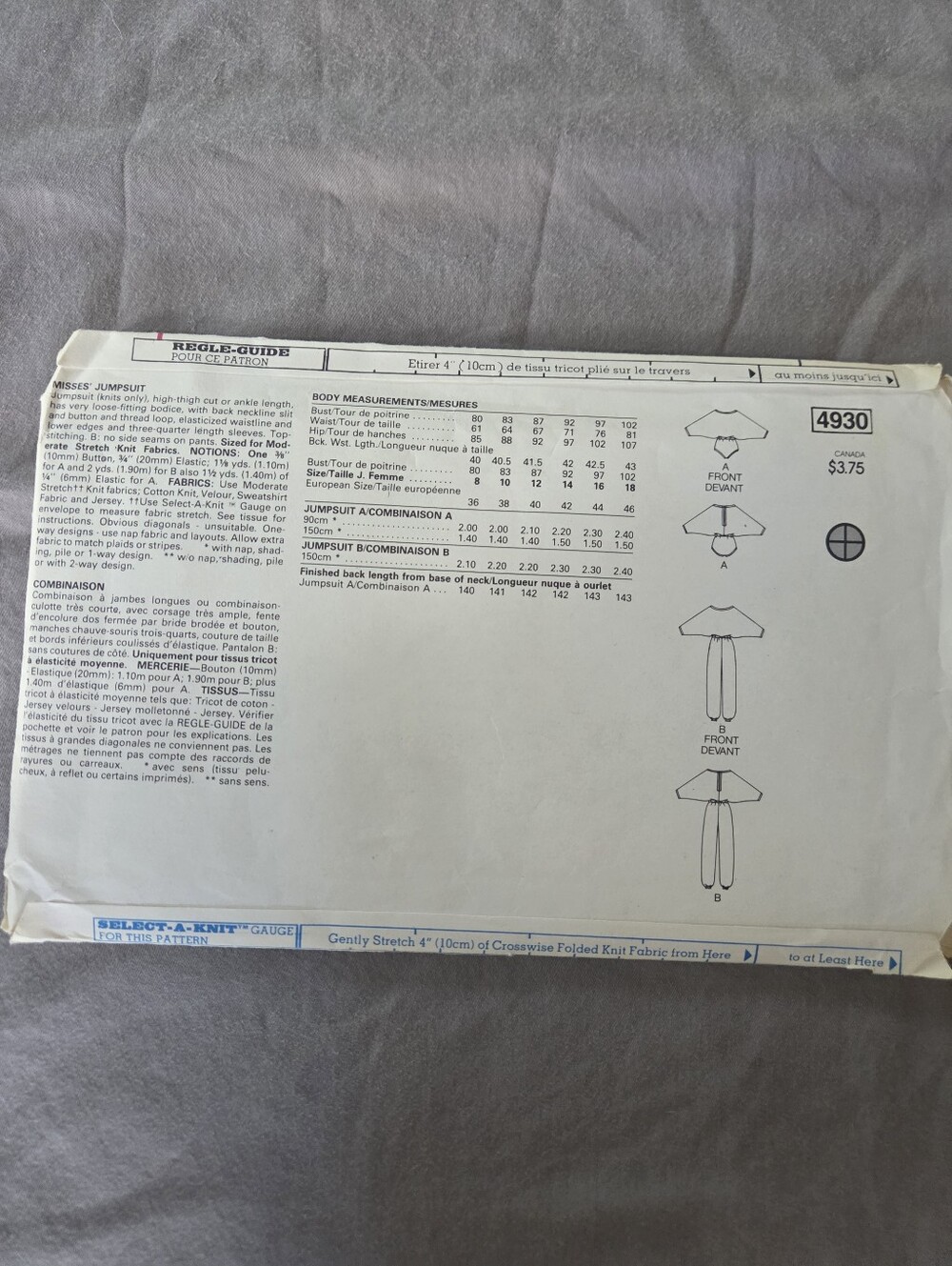 Butterick 4930 Sewing Pattern - Picture 3 of 3